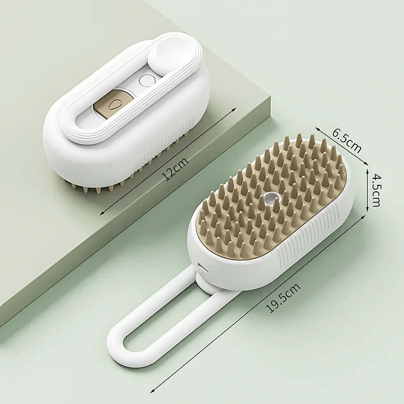 MistMagic Pet Brush: 3-in-1 Steam Cleaning & Grooming Tool for Cats and Dogs