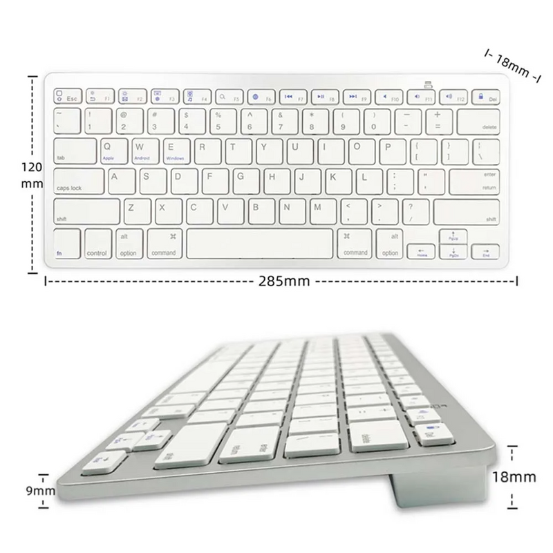 Wireless keyboard - high quality Bluetooth - white color -