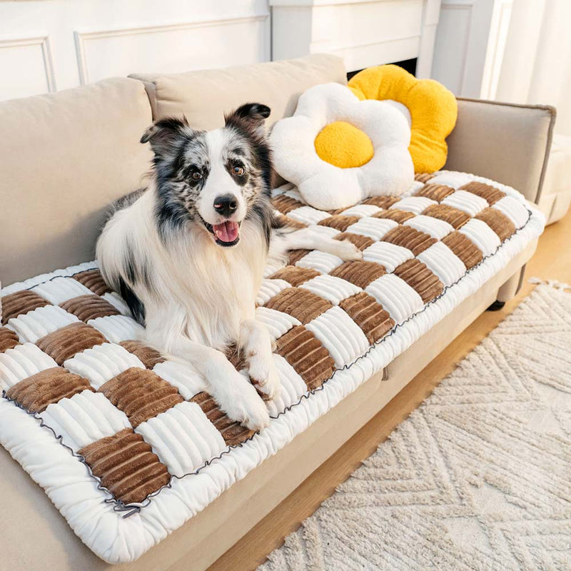 Square Fuzzy Pet Dog Mat Bed Couch