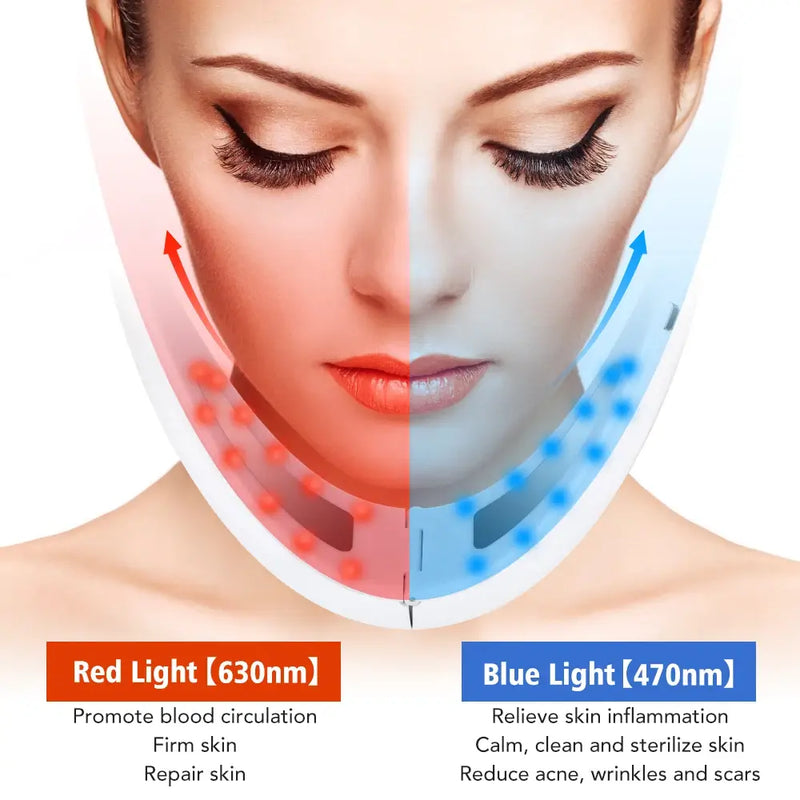 EMS Face Lifting Gerät LED Photon Therapie Vibration Gesichtsmassagegerät Gesicht Abnehmen Doppelkinn Entfernung V Line Lift Gürtel Hautpflege