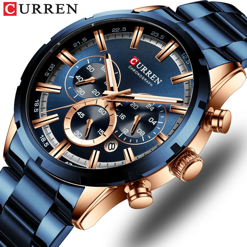 CURREN New Fashion  with Stainless Steel Top Brand Luxury Sports!!