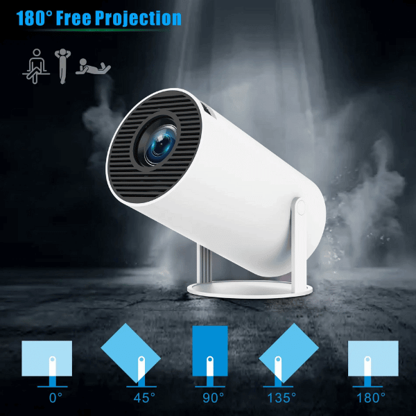 HY300 Projektor Free Style für SAMSUNG XiaoMi Android WIFI Heimkino 720P Outdoor 1080P 4K Unterstützt HDMI USB