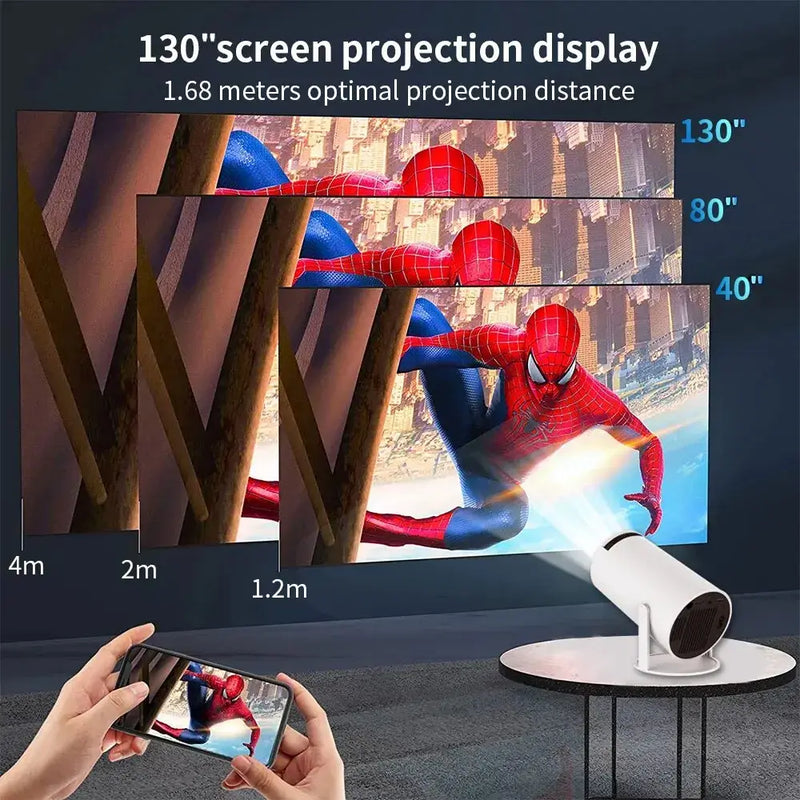 HY300 Projektor Free Style für SAMSUNG XiaoMi Android WIFI Heimkino 720P Outdoor 1080P 4K Unterstützt HDMI USB