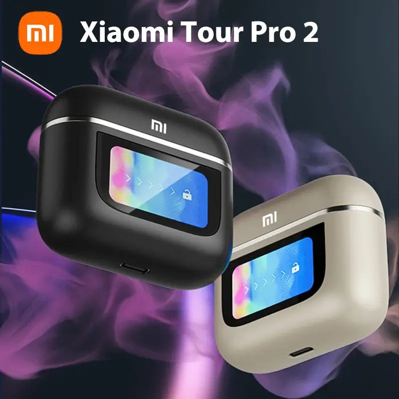 Xiaomi Tour Pro 2 ANC LCD-Touchscreen sichtbare Sportkopfhörer Drahtlose Ohrhörer Bluetooth-Kopfhörer Integriertes Mikrofon-Headset