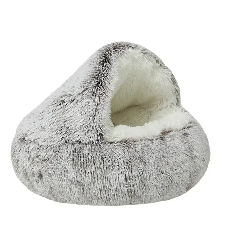 "Plush Paradise: Luxurious Cat Bed for Cozy Comfort"