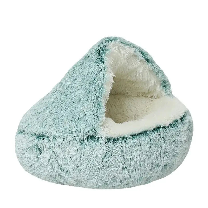 "Plush Paradise: Luxurious Cat Bed for Cozy Comfort"