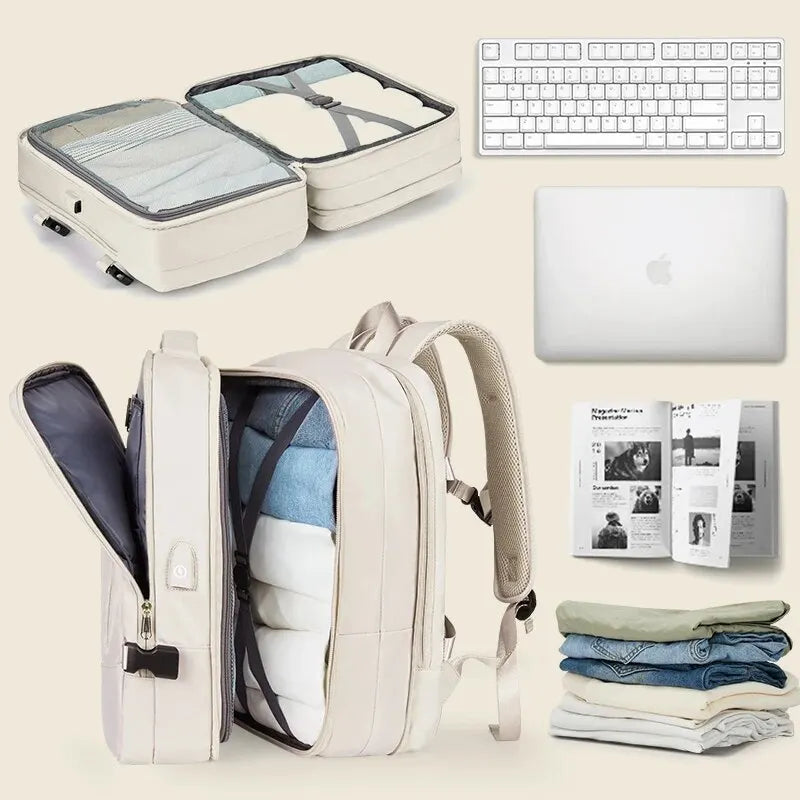 Travel Backpack   Laptop  with USB   Waterproof 40L