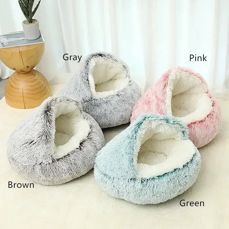 "Plush Paradise: Luxurious Cat Bed for Cozy Comfort"