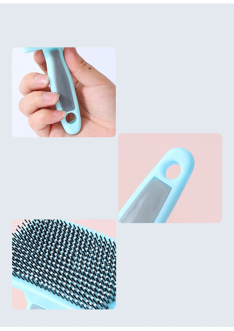 FurMaster Deluxe: Soft Grip Stainless Steel Comb for Pet Grooming