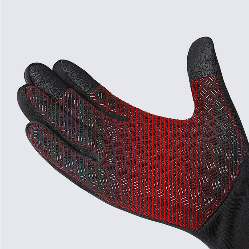 Guantes de ciclismo impermeables con cremallera.